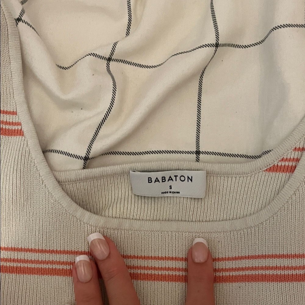 Aritzia Striped Ribbed Tank Top - Picture 2 of 2